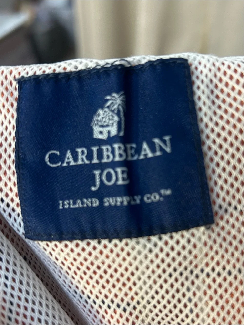 Caribbean Joe Men’s Orange Plaid Tropical Board Shorts Bathing Suit XL